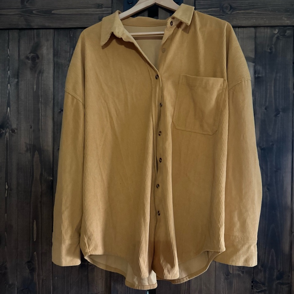 Corduroy Button-Up Shirt